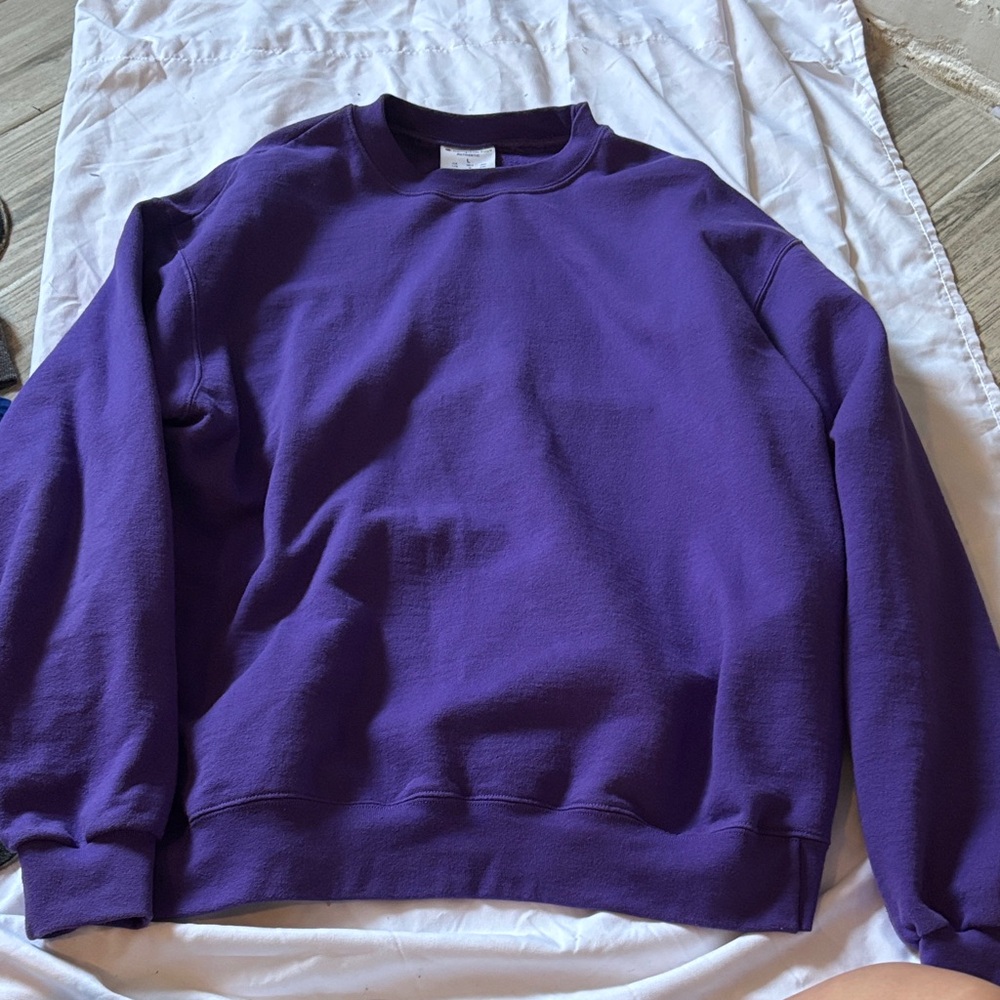 Champion Men's Purple Crewneck Sweatshirt